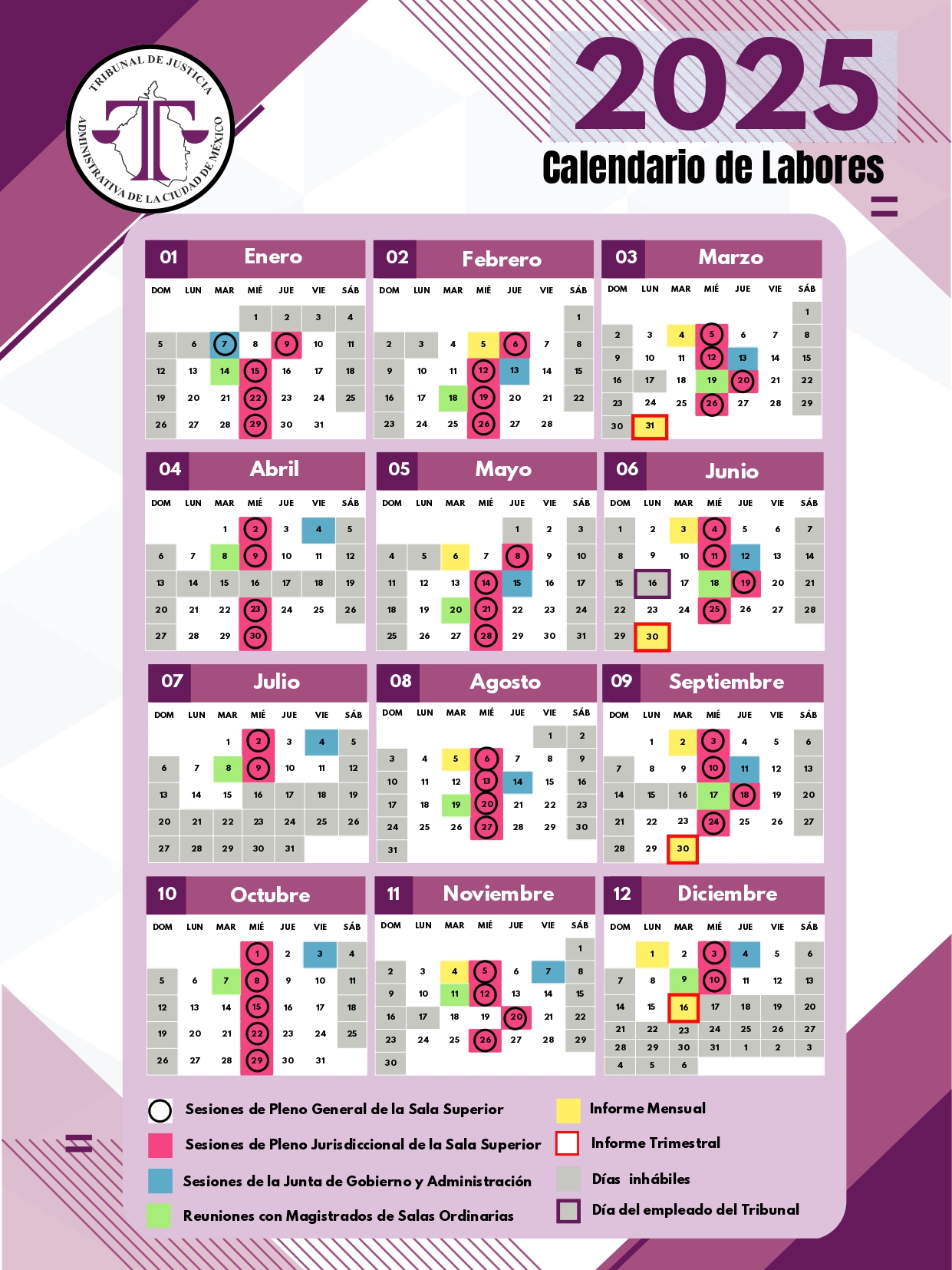 calendario2025 tjacdmx
