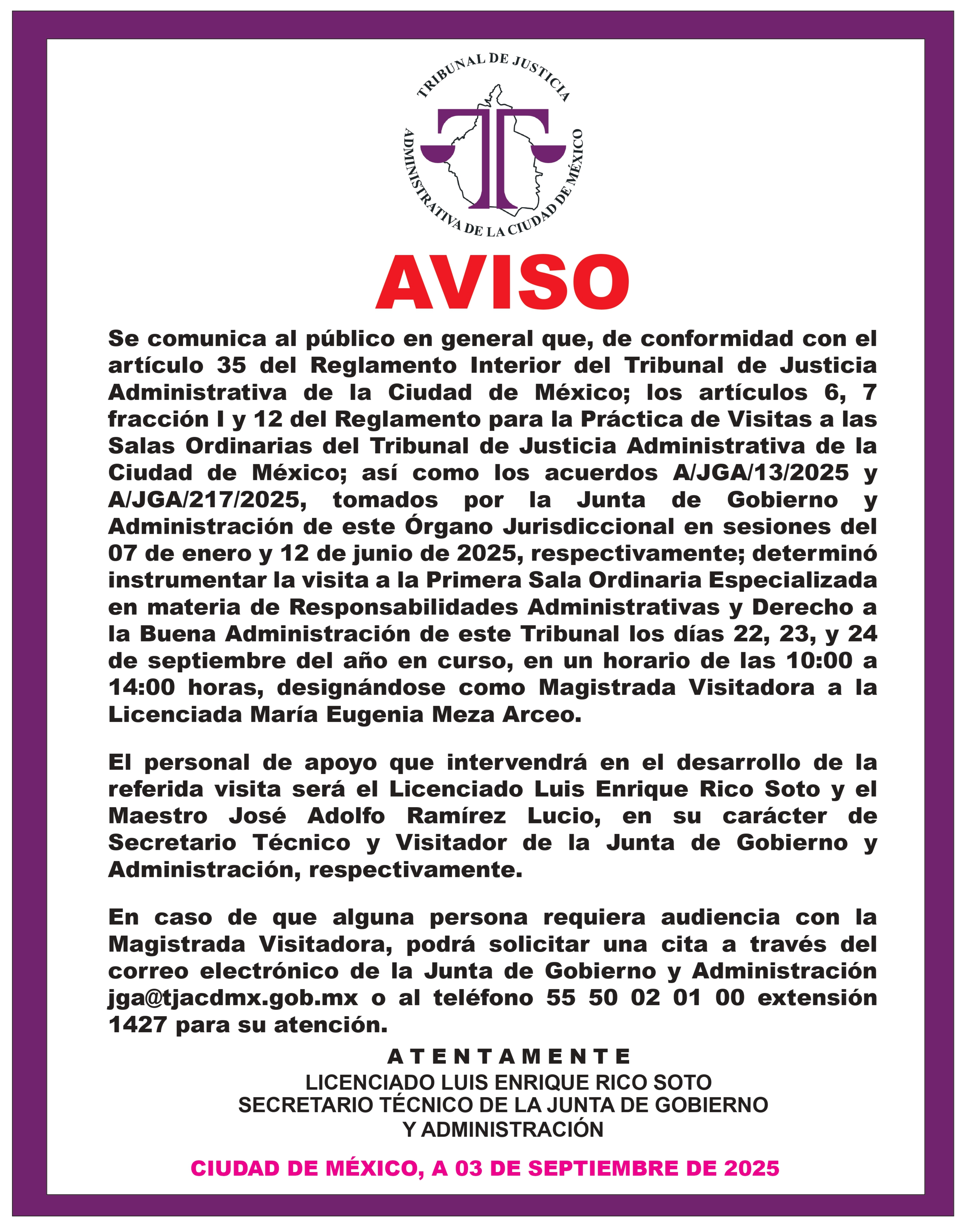 AVISO 1SOE