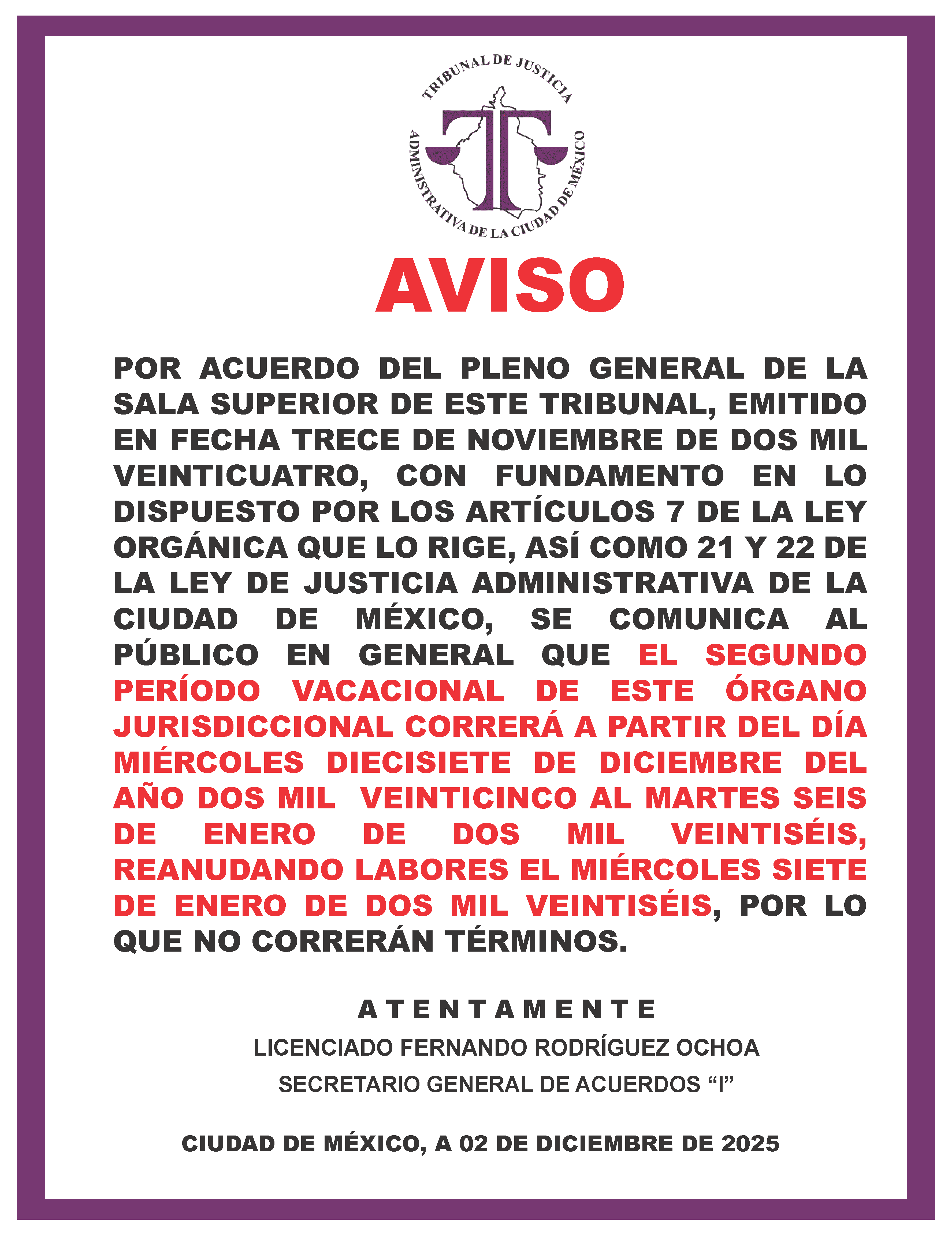 Periodo Vacacional 